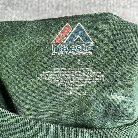 Green Bay Packers T-shirt Mens Large Tie Dye Green Yellow NFL Majestic - Picture 5 of 5